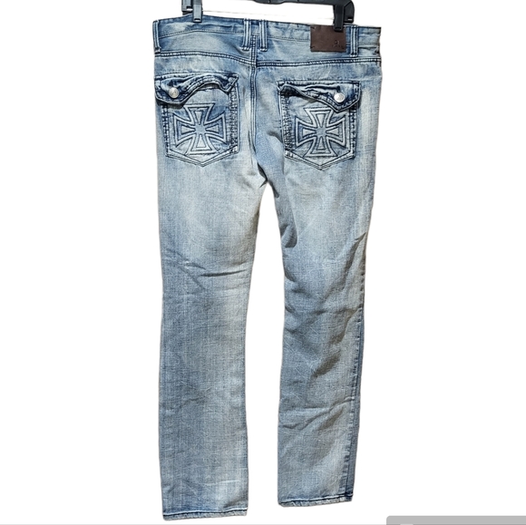 Black Jeans Mens Distressed 34 X 34 Light Wash Jeans Poshmark